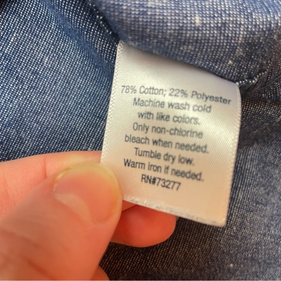 Urban Pipeline Men’s Short Sleeve Button-Up Shirt | XL | Blue Chambray - Picture 2 of 2